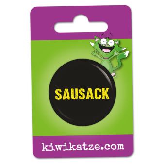 Ansteckbutton Sausack an Eurolochkarte